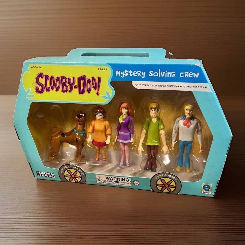Scooby-Doo Mystery Solving Crew 5 Figures 2002 NEW Poseable w/Box